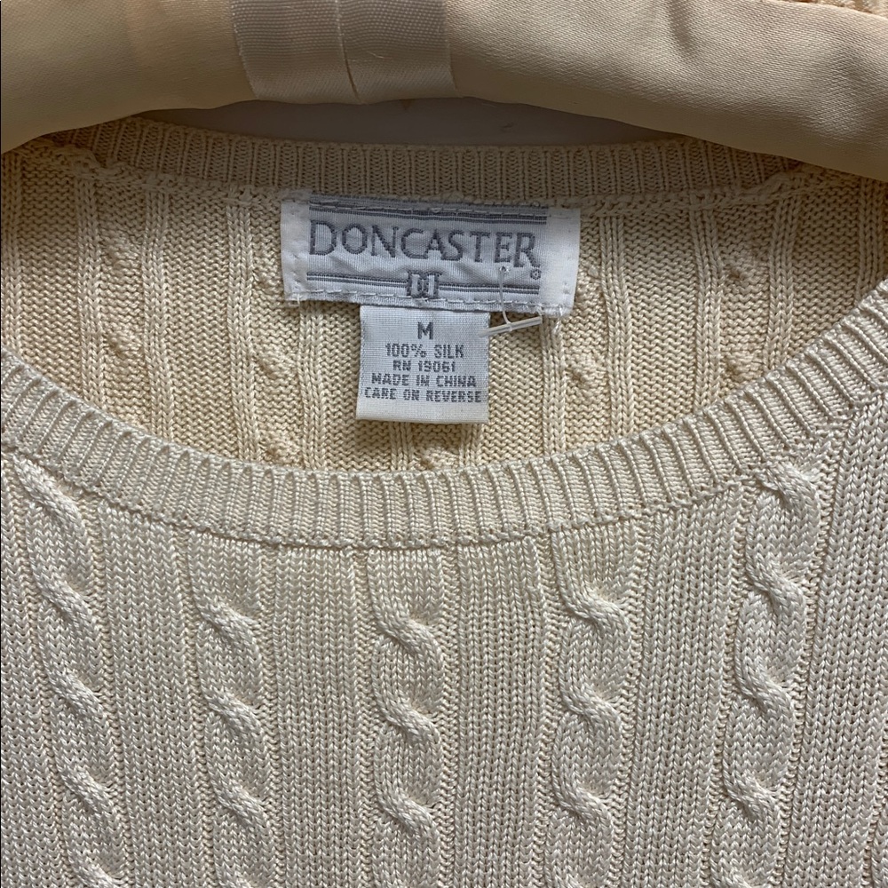 Doncaster Ivory Cable Knit Sweater - Picture 3 of 5